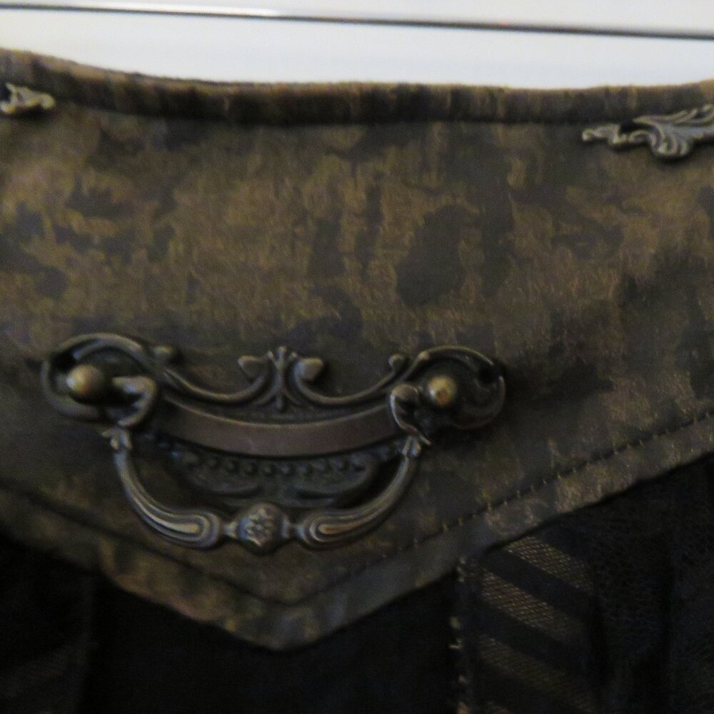 DEVIL FASHION Pendragon Steampunk Waterfall Skirt Pirate Goth Whimsigoth M NWT - Picture 5 of 14